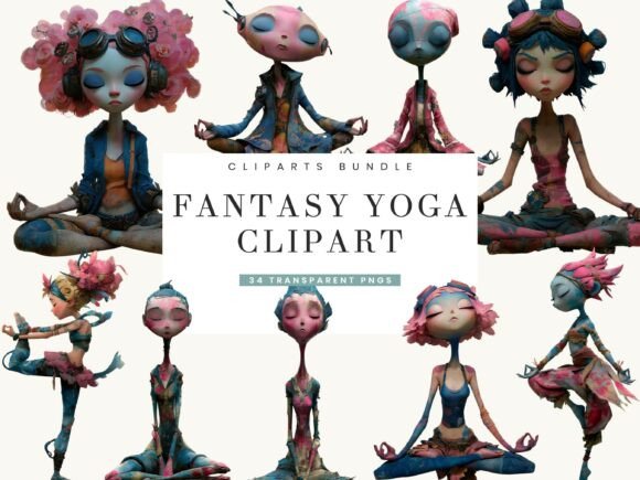 Download Fantasy Yoga Clipart Bundle - Art Collection