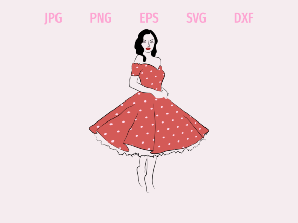 Download Vintage Dress Girl Minimalistic Art - Art Collection