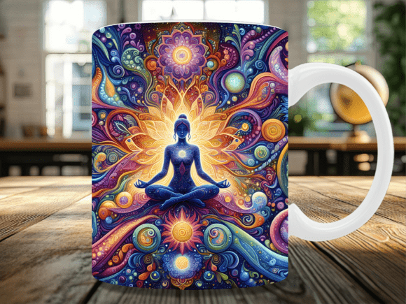 Download Celestial Fractal Yoga Art Mug Wrap - Art Collection
