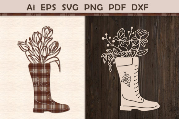 Download Floral Clipart of Flowers in a Boot. - Art Collection