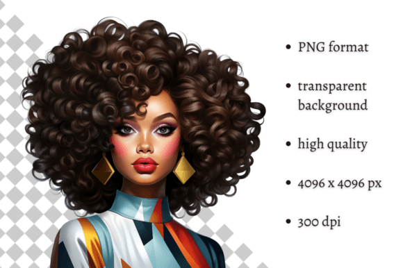 Download African American Ethnic Party Girl PNG - Art Collection