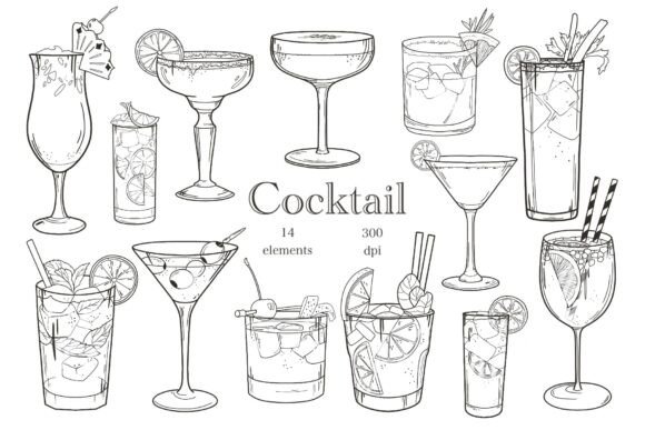 Download Cocktail Clipart, Drinks Illustrations - Art Collection
