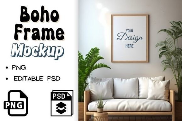 Download Wall Art Boho Frame Mockup - Art Collection