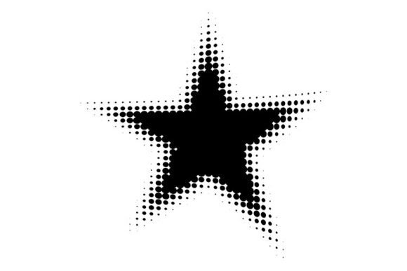 Download Black Halftone Star Design Element - Design element Collection