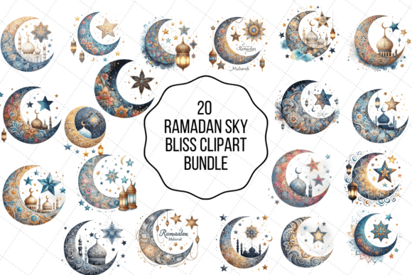 Download Watercolor Ramadan Sky Bliss Clipart - Art Collection