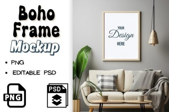 Download Wall Art Boho Frame Mockup - Art Collection