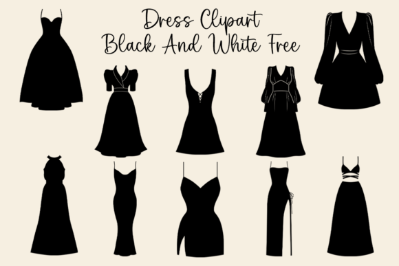 Download Dress Clipart Black &amp; White Free - Art Collection