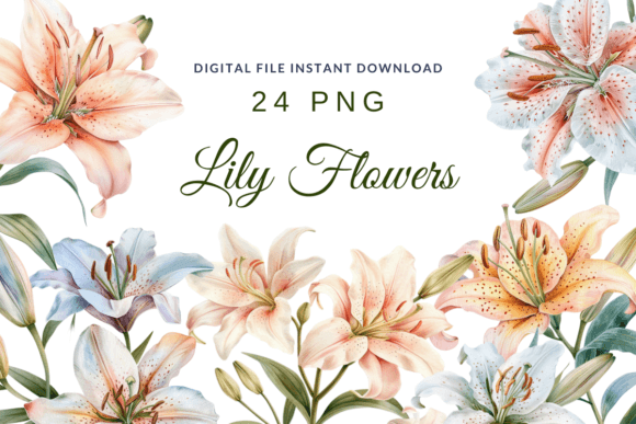 Download Watercolor Lilies Flower Lily Clipart - Art Collection