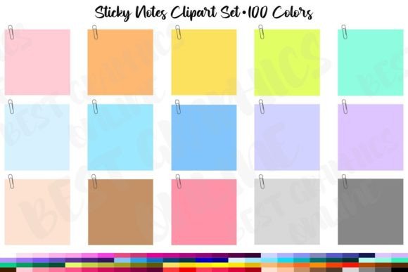 Download Little Post It Notes Clipart Set Images - Art Collection