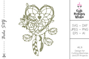 Download Floral Heart Dreamcatcher Cut File - Art Collection