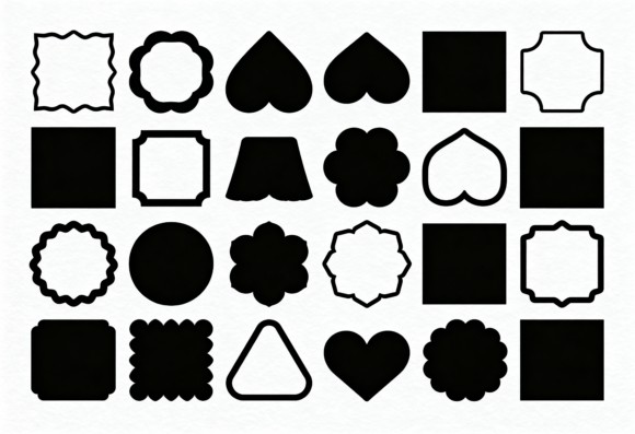 Download Unique Shapes SVG Bundle Clipart Frames - Art Collection