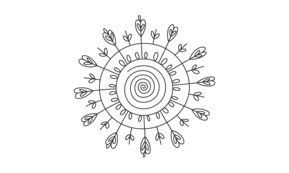 Download Hand Drawn Floral Mandala Design Element - Design element Collection