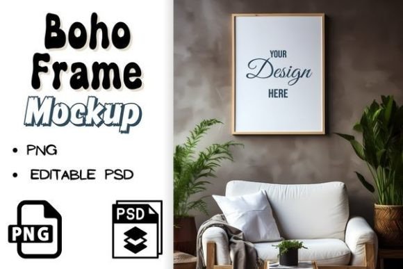 Download Wall Art Boho Frame Mockup - Art Collection