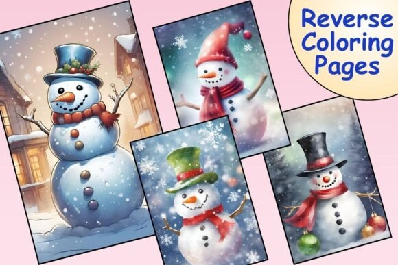 Download Snowman Reverse Coloring Pages - Premium Resources