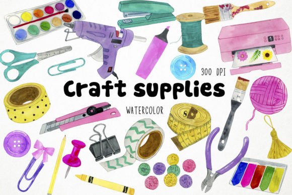 Download Watercolor Craft Clipart, Crafting - Art Collection