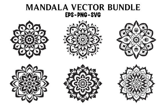 Download Vintage Abstract Mandala SVG Clipart Set - Art Collection