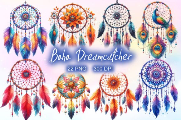 Download Watercolor Boho Dreamcatcher Clipart PNG - Art Collection
