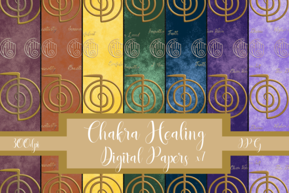 Download Chakra Healing Seamless Digital Papers - Chakra Collection