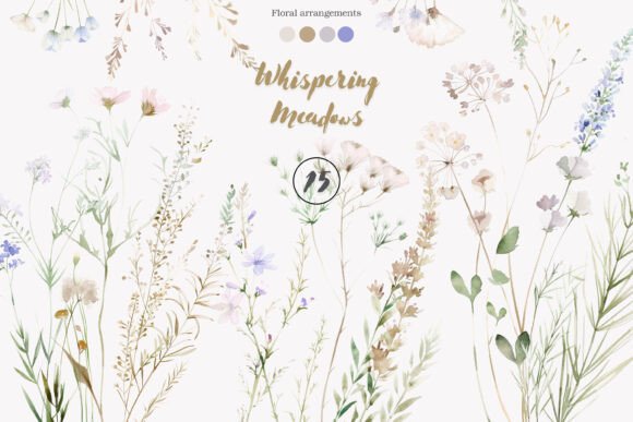 Download Wildflower Clipart Botanical Set - Art Collection