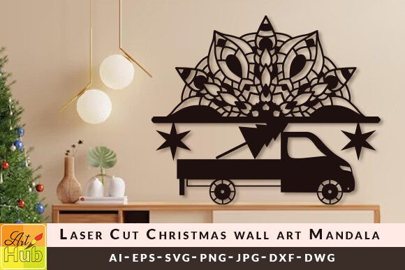 Download Laser Cut Christmas Wall Art Mandala SVG - Art Collection