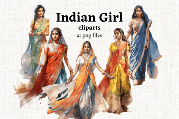 Download Indian Girl Clipart, Hindu Woman PNG - Art Collection