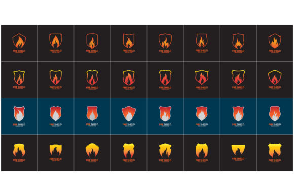 Download Fire Shield Logo Design Element. - Design element Collection