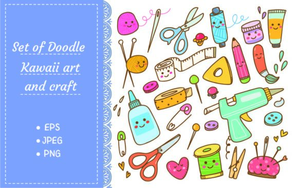 Download Art and Craft Supplies Doodle, DIY Tools - Art Collection