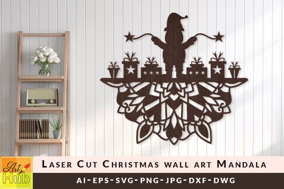 Download Laser Cut Christmas Wall Art Mandala SVG - Art Collection