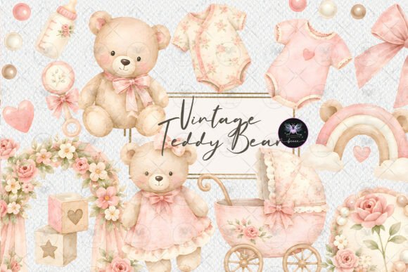Download Vintage Teddy Bear Clipart - Art Collection