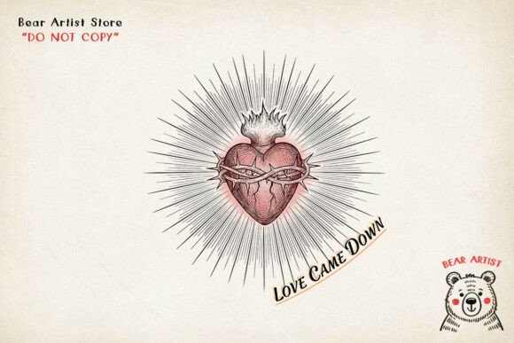 Download Love Came Down Sacred Heart, Jesus PNG - Art Collection