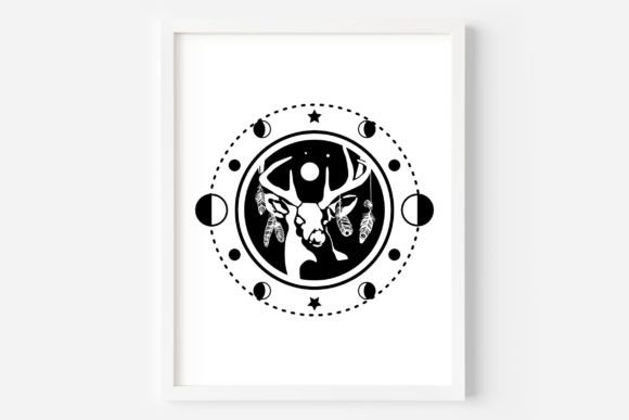 Download Geometric Wall Art, Boho Deer Poster - Art Collection