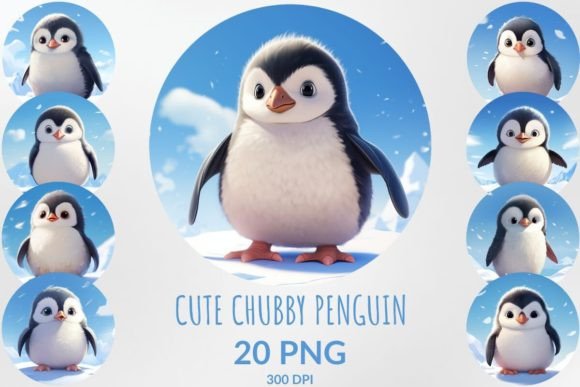 Download Chubby Penguin Sublimation Circle Art - Art Collection