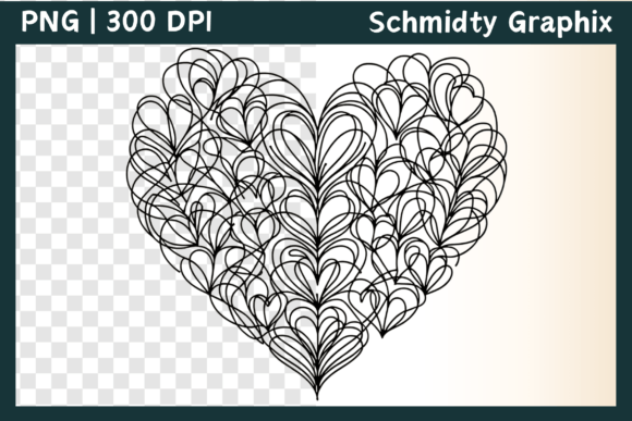 Download Abstract Intricate Heart Line Art PNG - Art Collection