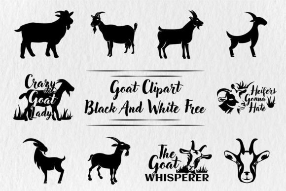 Download Goat Clipart Black and White Free - Art Collection