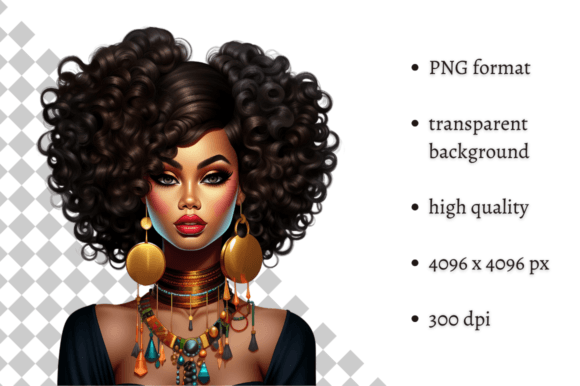 Download African American Ethnic Party Girl PNG - Art Collection