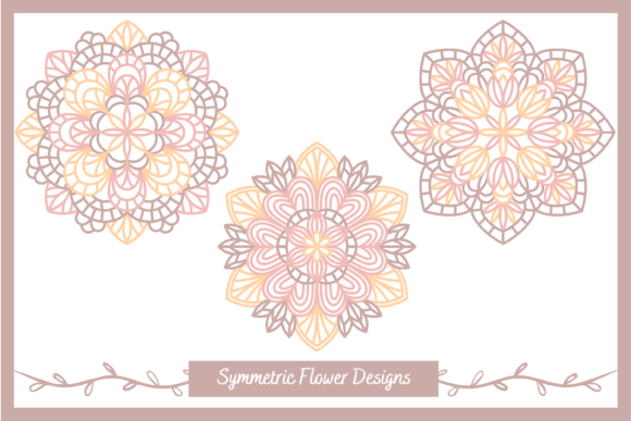 Download Geometric Symmetric Flowers Clipart - Art Collection