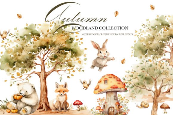 Download Autumn Woodland Animals Clipart Set - Art Collection