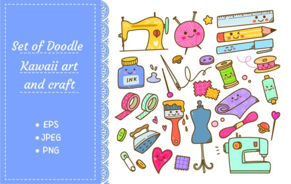 Download Art and Craft Supplies Doodle, DIY Tools - Art Collection