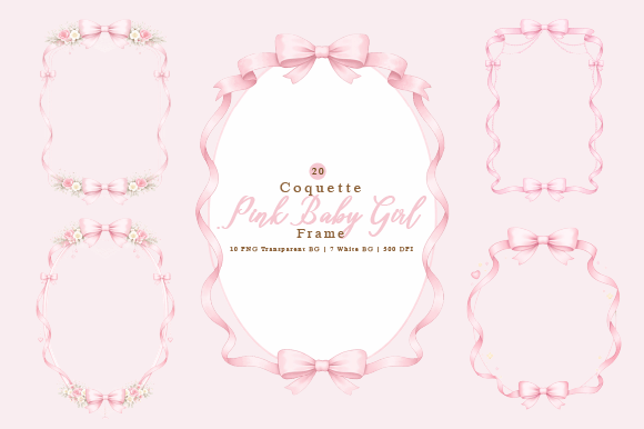 Download Coquette Nursery Baby Gir Frame Clipart - Art Collection
