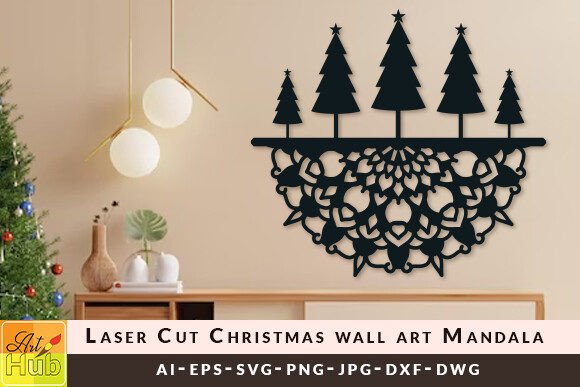 Download Laser Cut Christmas Wall Art Mandala SVG - Art Collection