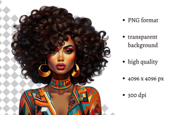 Download African American Ethnic Party Girl PNG - Art Collection