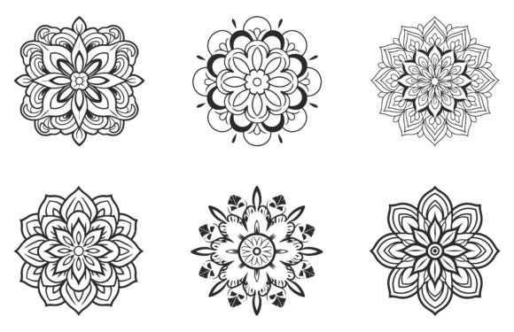 Download A Set of Doodle Mandala Vector Clipart - Art Collection