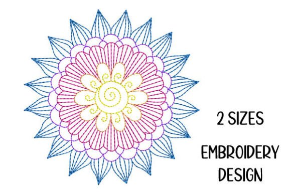 Download Small Mandala Flower Line Art Embroidery - Art Collection