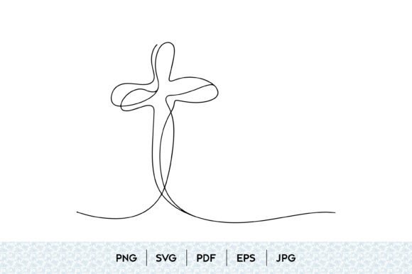 Download Christian Cross Line Art SVG - Art Collection