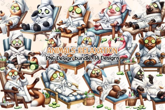 Download Animals Relaxation Clipart PNG - Art Collection