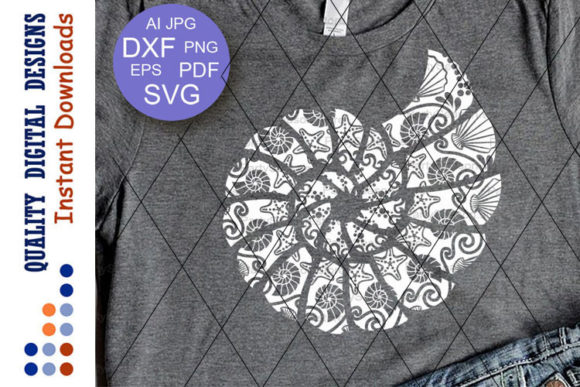Download Sea Shell Mandala Zentangle Art Decor - Art Collection
