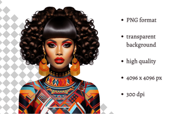 Download African American Ethnic Party Girl PNG - Art Collection