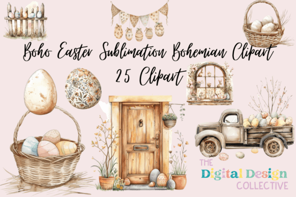 Download Boho Easter Sublimation Bohemian Clipart - Art Collection
