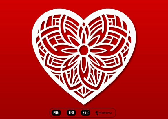 Download Detailed Mandala Heart Clipart - Art Collection