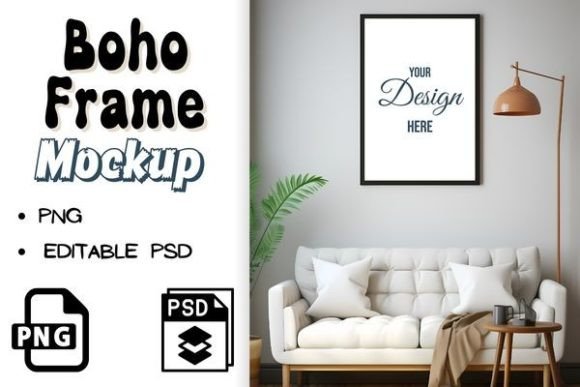 Download Wall Art Boho Frame Mockup - Art Collection